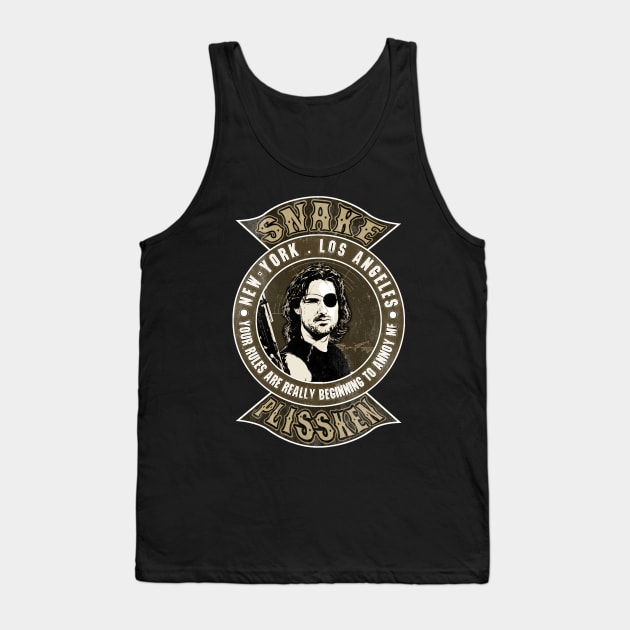 Snake Plissken Vintage Tank Top by CosmicAngerDesign